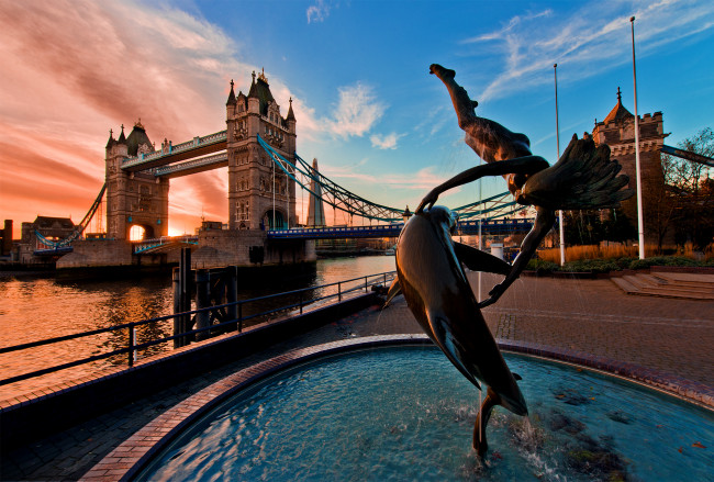 Обои картинки фото города, лондон, великобритания, мост