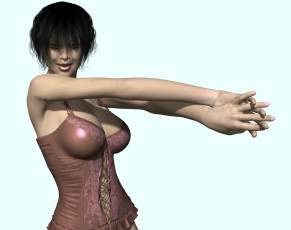 Картинка 3д+графика люди+ people фон взгляд девушка