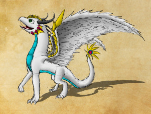 Картинка рисованное животные +сказочные +мифические дракон фон