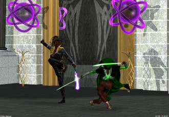 Картинка 3д+графика фантазия+ fantasy орк оружие девушка