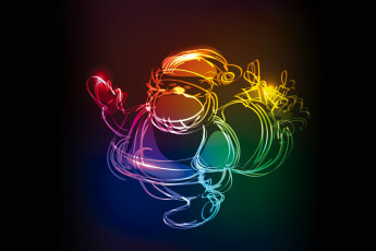 Картинка рисованное праздники рождество santa christmas colors xmas neon