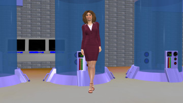 Картинка 3д+графика люди+ people девушка взгляд