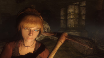 Картинка 3д+графика портрет+ portraits фон взгляд девушка