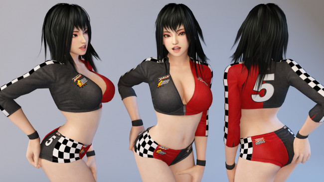 Обои картинки фото 3д графика, люди , people, девушки, взгляд, фон