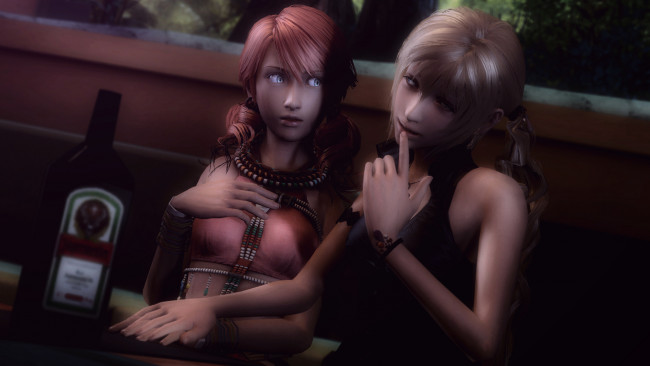 Обои картинки фото 3д графика, люди , people, взгляд, девушки, фон