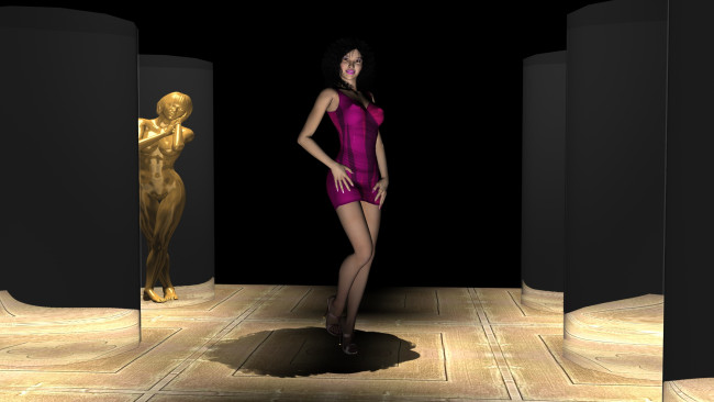 Обои картинки фото 3д графика, люди , people, взгляд, девушка, улыбка, фон