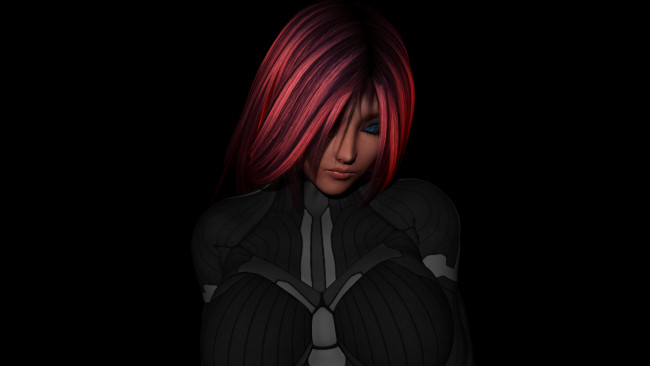 Обои картинки фото 3д графика, портрет , portraits, фон, рыжая, взгляд, девушка