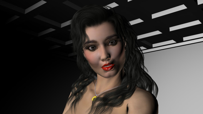 Обои картинки фото 3д графика, портрет , portraits, фон, взгляд, девушка