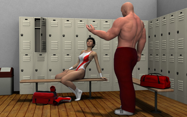 Обои картинки фото 3д графика, люди , people, мужчина, взгляд, девушка