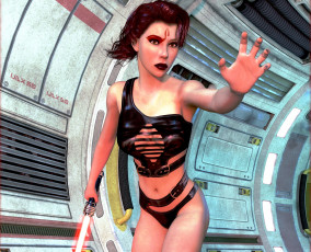 Картинка 3д+графика фантазия+ fantasy оружие фон взгляд девушка