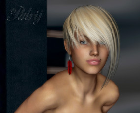 Картинка 3д+графика портрет+ portraits фон взгляд девушка