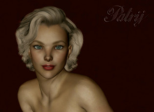 Картинка 3д+графика портрет+ portraits фон взгляд девушка