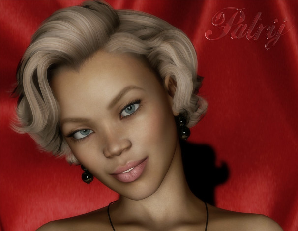 Обои картинки фото 3д графика, портрет , portraits, фон, девушка, взгляд