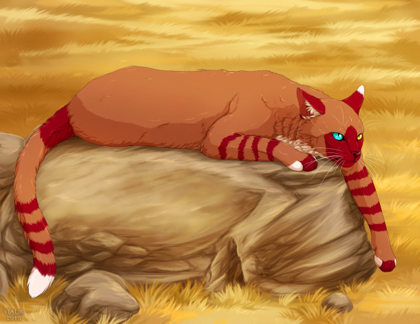 Обои картинки фото рисованное, животные,  коты, кот