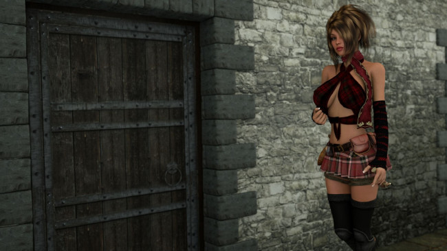 Обои картинки фото 3д графика, люди , people, девушка, взгляд, фон