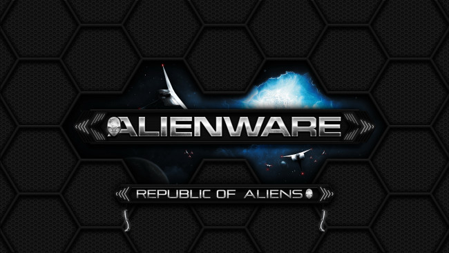 Обои картинки фото компьютеры, alienware, фон, логотип