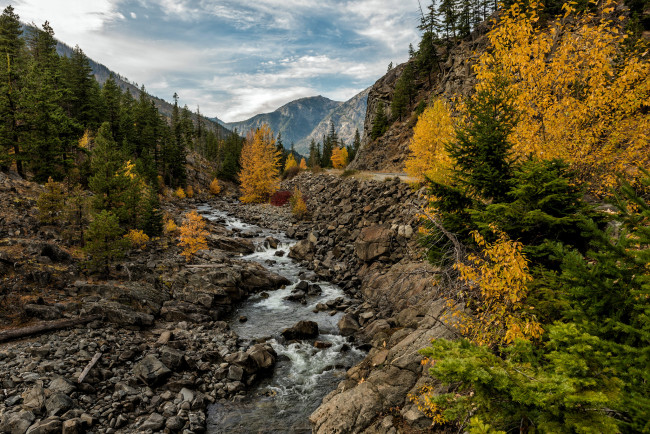 Обои картинки фото природа, реки, озера, река, лес, горы