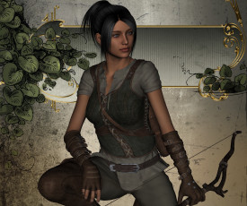 Картинка 3д+графика фантазия+ fantasy фон взгляд девушка