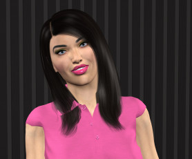 Картинка 3д+графика портрет+ portraits взгляд девушка фон