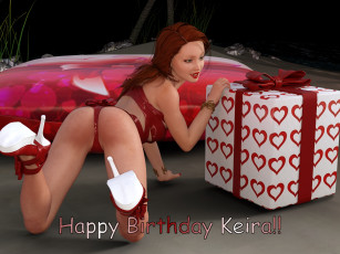 Картинка 3д+графика праздники+ holidays девушка фон взгляд