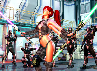 Картинка 3д+графика существа+ creatures фон взгляд девушка