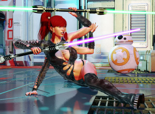 Картинка 3д+графика существа+ creatures взгляд девушка оружие фон