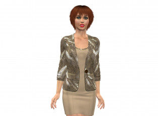 Картинка 3д+графика люди+ people девушка взгляд фон