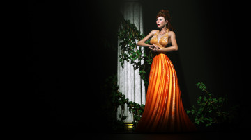 Картинка 3д+графика люди+ people девушка взгляд фон