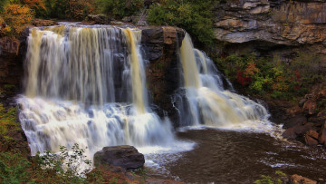 Картинка природа водопады лес река водопад