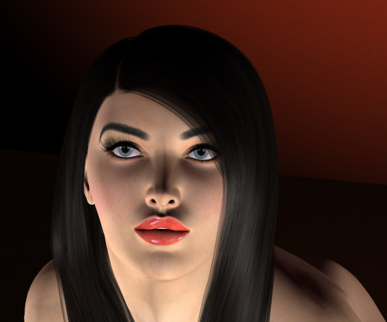 Обои картинки фото 3д графика, портрет , portraits, взгляд, девушка, фон