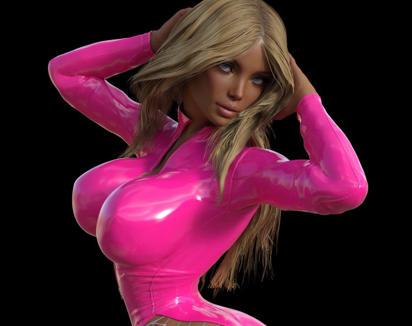 Обои картинки фото 3д графика, люди , people, взгляд, девушка, фон