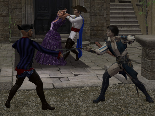 Обои картинки фото 3д графика, фантазия , fantasy, фон, взгляд, девушка