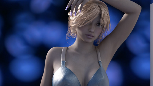 Обои картинки фото 3д графика, портрет , portraits, фон, взгляд, девушка