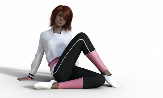 Обои картинки фото 3д графика, люди , people, фон, взгляд, девушка