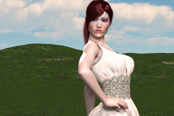 Картинка 3д+графика люди+ people фон взгляд девушка