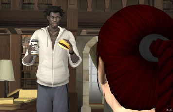 Картинка 3д+графика люди+ people парень фон девушка взгляд