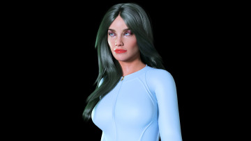 Картинка 3д+графика люди+ people фон девушка взгляд