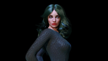 Картинка 3д+графика люди+ people фон девушка взгляд