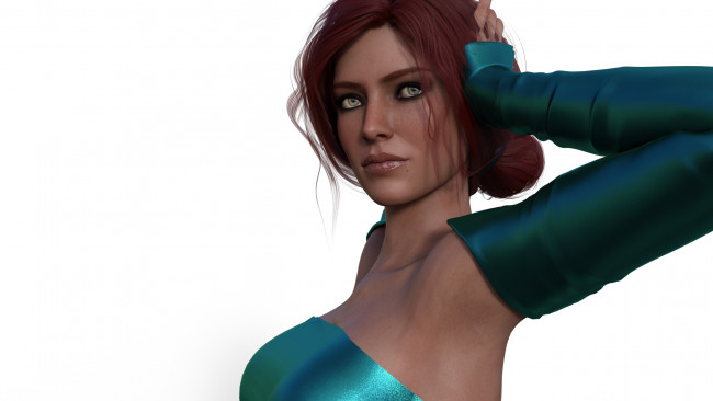 Обои картинки фото 3д графика, люди , people, фон, девушка, взгляд