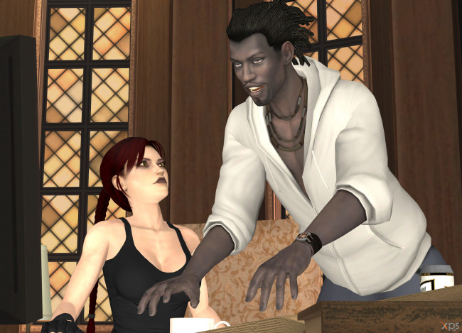 Обои картинки фото 3д графика, люди , people, парень, фон, взгляд, девушка