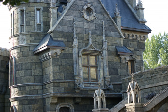 Картинка самарская+обл +хрящевка +замок+гарибальди города -+дворцы +замки +крепости камни небо замок окна деревья