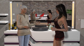 Картинка 3д+графика люди+ people фон взгляд девушки