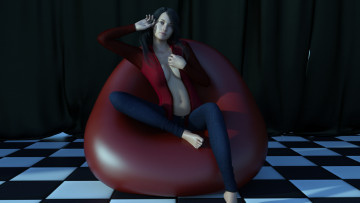 Картинка 3д+графика люди+ people взгляд девушка фон