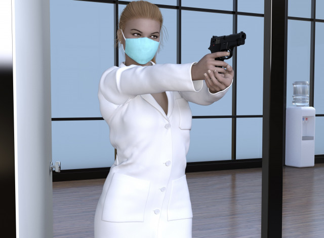 Обои картинки фото she wolf, 3д графика, фантазия , fantasy, девушка, фон, взгляд