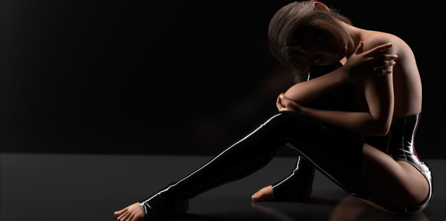 Обои картинки фото 3д графика, люди , people, фон, взгляд, девушка