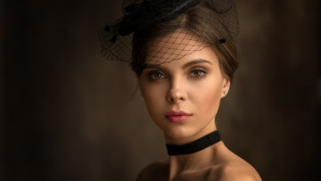 Картинка девушки -unsort+ лица +портреты шатенка портрет вуаль наталья чуйко