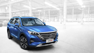 Картинка автомобили gac синий 2019 trumpchi gs5 кроссовер китайские