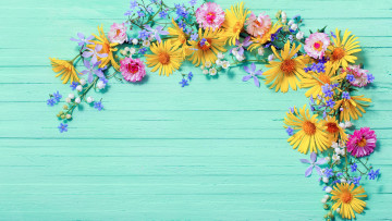 Картинка цветы разные+вместе ландыши незабудки