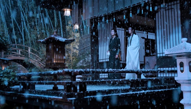 Обои картинки фото кино фильмы, the untamed, вэй, усянь, лань, ванцзы, снег