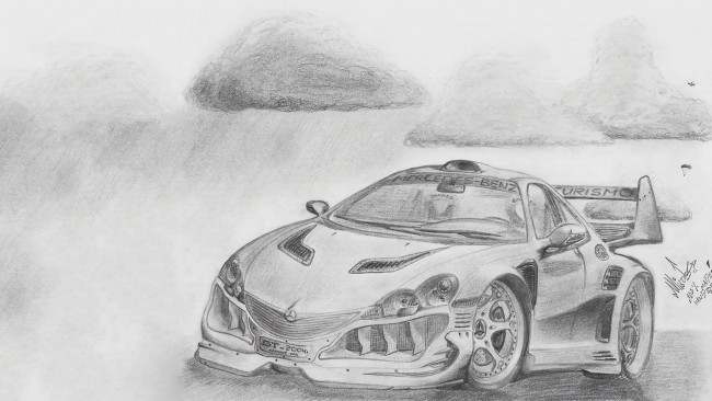 Обои картинки фото оригинал 295301, рисованное, авто, мото